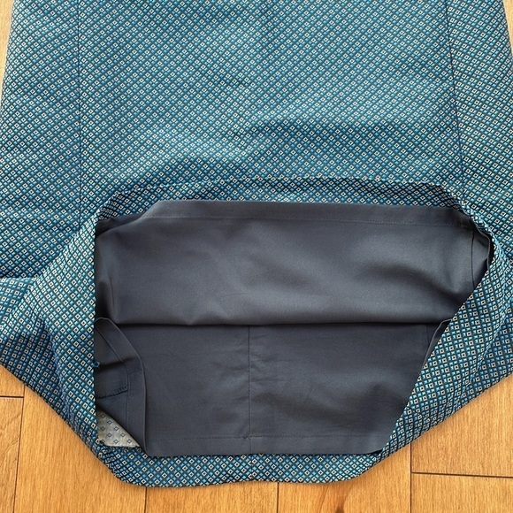 NWOT Club Monaco Blue white Dotted Jacquard Shift Dress sleeveless v neck SZ 0 - Picture 10 of 13